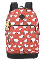 Mochila Costas Snoopy Woodstock Peanuts Vermelha Juvenil