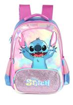 Mochila Costas Stitch Disney Infantil Meninas Escolar Roxo