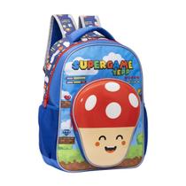 Mochila Costas Super Game Infantil Menino Jogo Escolar