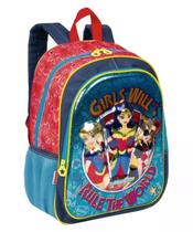 Mochila Costas Tam G Super Hero Girls 3d Escolar Infantil