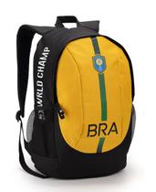 Mochila Costas Urbano Escolar Cor Brasil Azul / Amarelo Mochila Costas Urbano Escolar Cor Brasil Azul / Amarelo