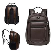Mochila Couro Média Elegante Unissex Reforçada Com Cabo de Aço Elegante Resistente Mochila Couro Média Elegante Unissex Reforçada Com Cabo de Aço Elegante Resistente