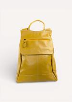 Mochila Couro Mostarda