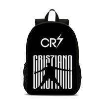 Mochila CR7 Cristiano Ronaldo Preta Estampa Moderna Escolar Mochila CR7 Cristiano Ronaldo Preta Estampa Moderna Escolar