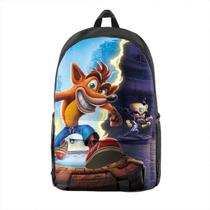 Mochila Crash Bandicoot Cartoon Kids School 26x15x44cm