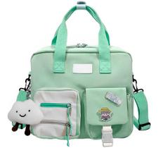 Mochila Creche Semi Impermeavel Alças Extras Ajustaveis Vira Bolsa Lateral Reforçada Casual Resistente Moda Blogueira