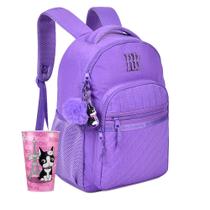 Mochila Crinkle Juvenil Copo 550ml RB Nova Lançamento Menina