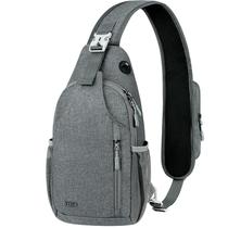Mochila Crossbody Sling Voova Small Grey 38x18x8 cm