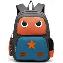 Mochila DCCN Robot para crianças do ensino fundamental laranja