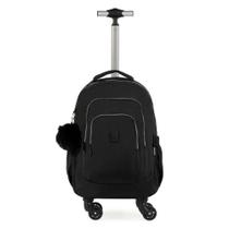 Mochila de 4 Rodinhas Feminina Juvenil Pop Fun Preto 0226814458001