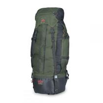 Mochila De 92 Lts. Crampon 92 - Verde Com Preto 0092 - Trilhas & Rumos