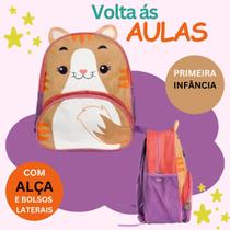 Mochila de Alça Costas Infantil 1ª Infância Jardim Maternal Escolar Passeios Volta as aula - Gatinha