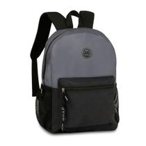 Mochila De Alça Juvenil Clio Style On Road Cinza Volta às Aulas Escola Colegio Colegial Trabalho Escolar Dia a dia Confortável Resistente Original Dur