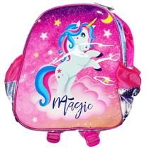 Mochila De Alças Escolar Magic Place Unicórnio E Gata Cherry