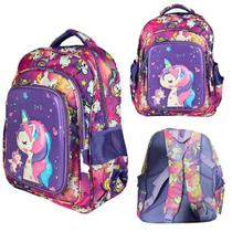 Mochila De Alças Escolar Unicórnio 3D