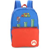 Mochila De Alças Super Mario Luxcel Juvenil Trabalho Geek