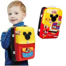 Mochila De Atividades Do Mickey Com Canetinhas E Acessórios - Multikids