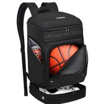 Mochila de basquete Ciihars, bolsa esportiva grande com suporte de bola preta