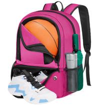 Mochila de basquete YOREPEK leve para meninos rosa