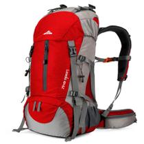 Mochila de caminhada Loowoko 50L impermeável para acampamento com capa de chuva Mochila de caminhada Loowoko 50L impermeável para acampamento com capa de chuva