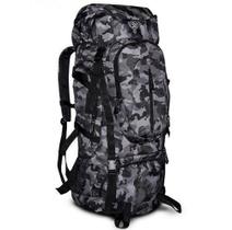 Mochila de Camping 70 Litros Clio MC9170 Cinza Camuflada