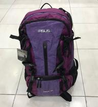 Mochila de campo ASUS 50L AS 6422 cor vinho/roxo com capa de chuva