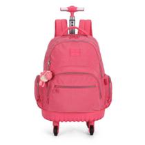 Mochila de Carrinho 4 Rodas Laptop Up4you Rosa Salmao - Luxcel