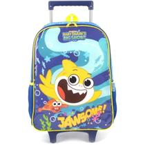 Mochila De Carrinho Baby Shark Amarelo E Azul