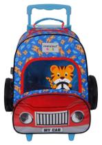 Mochila de Carrinho Escolar Infantil G Dermiwil My Car Container Kids Tigre Cor:Azul Mochila de Carrinho Escolar Infantil G Dermiwil My Car Container Kids Tigre Cor:Azul