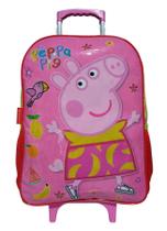 Mochila de Carrinho Escolar Infantil Peppa Pig Fruits Cor:Rosa Mochila de Carrinho Escolar Infantil Peppa Pig Fruits Cor:Rosa