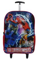 Mochila de Carrinho Escolar Infantil Sestini Transformers Optimus Prime Cor:Azul