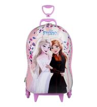 Mochila De Carrinho Frozen Elsa E Anna Em 3D Infantil Rígida