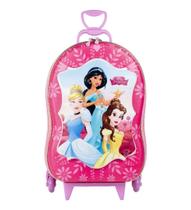 Mochila De Carrinho Princesas Infantil Em 3D Rígida