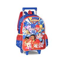 Mochila de carrinho rodinha os aventureiros 16" clio av2399k