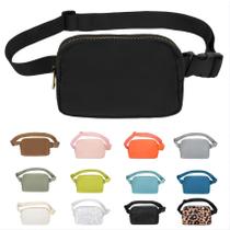 Mochila de cintura VOROLO para correr, pochete impermeável preta Mochila de cintura VOROLO para correr, pochete impermeável preta