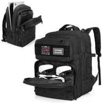 Mochila de console de jogos PGmoon Tactical para PS5/PS4 com acessórios