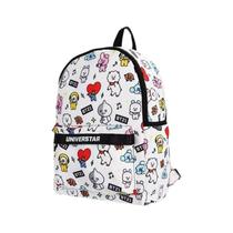 Mochila de Costa Branca Escolar Personagens BT21 K Pop Mochila de Costa Branca Escolar Personagens BT21 K Pop