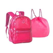 Mochila De Costa C/Bolsa Removivel Neon Rosa 17 -Clio Style Mochila De Costa C/Bolsa Removivel Neon Rosa 17 -Clio Style