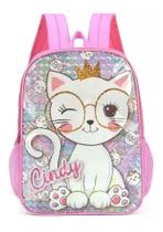Mochila De Costa Escolar Infantil Gatinha Cindy Luxcel Mochila De Costa Escolar Infantil Gatinha Cindy Luxcel