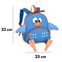 Mochila De Costa Galinha Pintadinha Com Pezinhos De Pelúcia