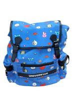 Mochila de Costa Infantil Fechamento Tipo Saco Personagens BT21 - Azul Mochila de Costa Infantil Fechamento Tipo Saco Personagens BT21 - Azul