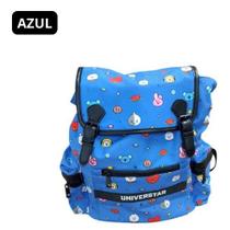Mochila de Costa Infantil Fechamento Tipo Saco Personagens BT21 - Azul Mochila de Costa Infantil Fechamento Tipo Saco Personagens BT21 - Azul