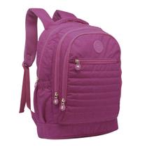 Mochila De Costa Juvenil Crinkle Espaçosa Casual Yins Roxo