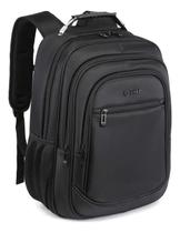 Mochila de costa masculina +HUB espaço para notebook preto liso