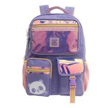 Mochila De Costa Utility Panda Lilás Juvenil Feminina Xeryus