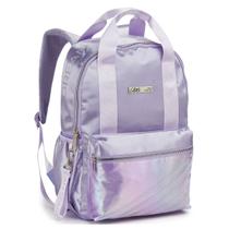 Mochila De Costas 16" Metalizada Feminina Escolar Passeio