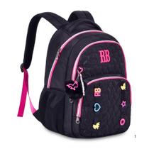 Mochila De Costas 17 Rb24580 Cores Sortidas Preta Rosa E Roxa