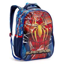 Mochila De Costas 17 Spider Man Meninos Escolar Passeio