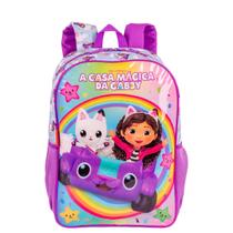 Mochila de Costas A Casa Mágica da Gabby Infantil Escolar Cor:Roxo - Sestini