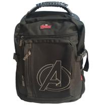 Mochila De Costas Avengers Preto Luxcel Grande Juvenil